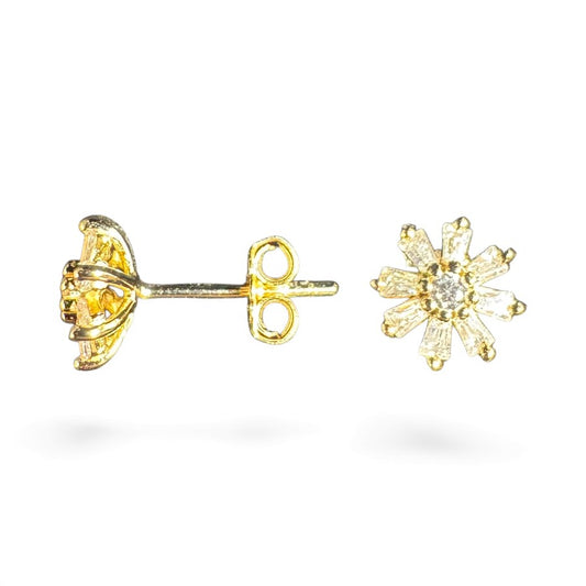 Sterling Silver Stud Flower Earring ECZ6101