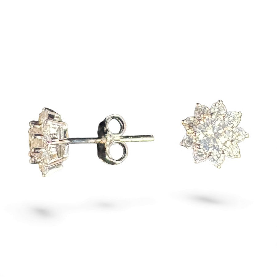 Sterling Silver Stud Earring CZ Stone ECZ66101
