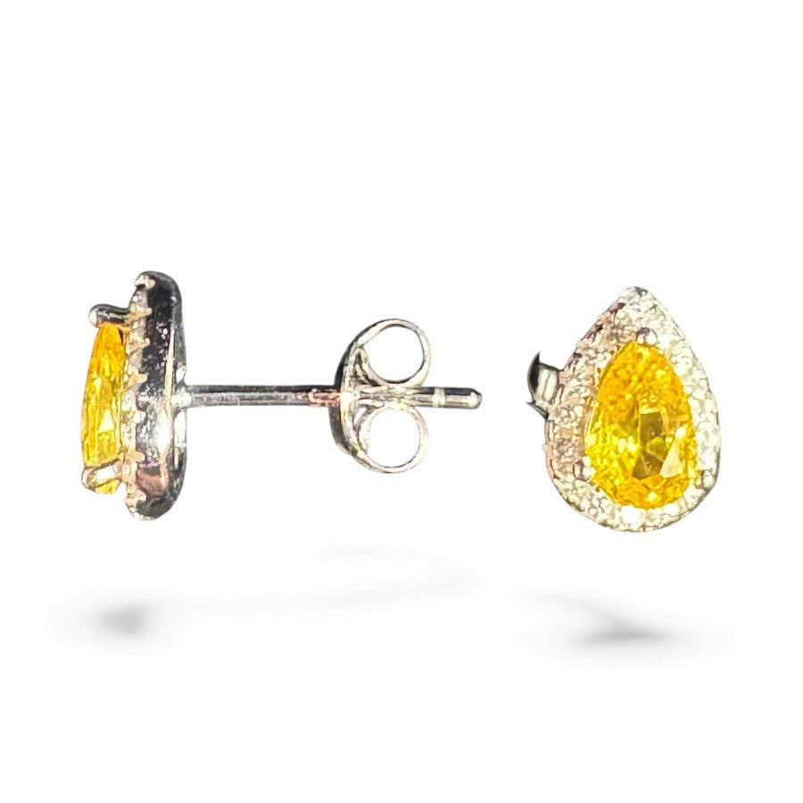 Sterling Silver Stud Earring CZ Stone ECZ6680