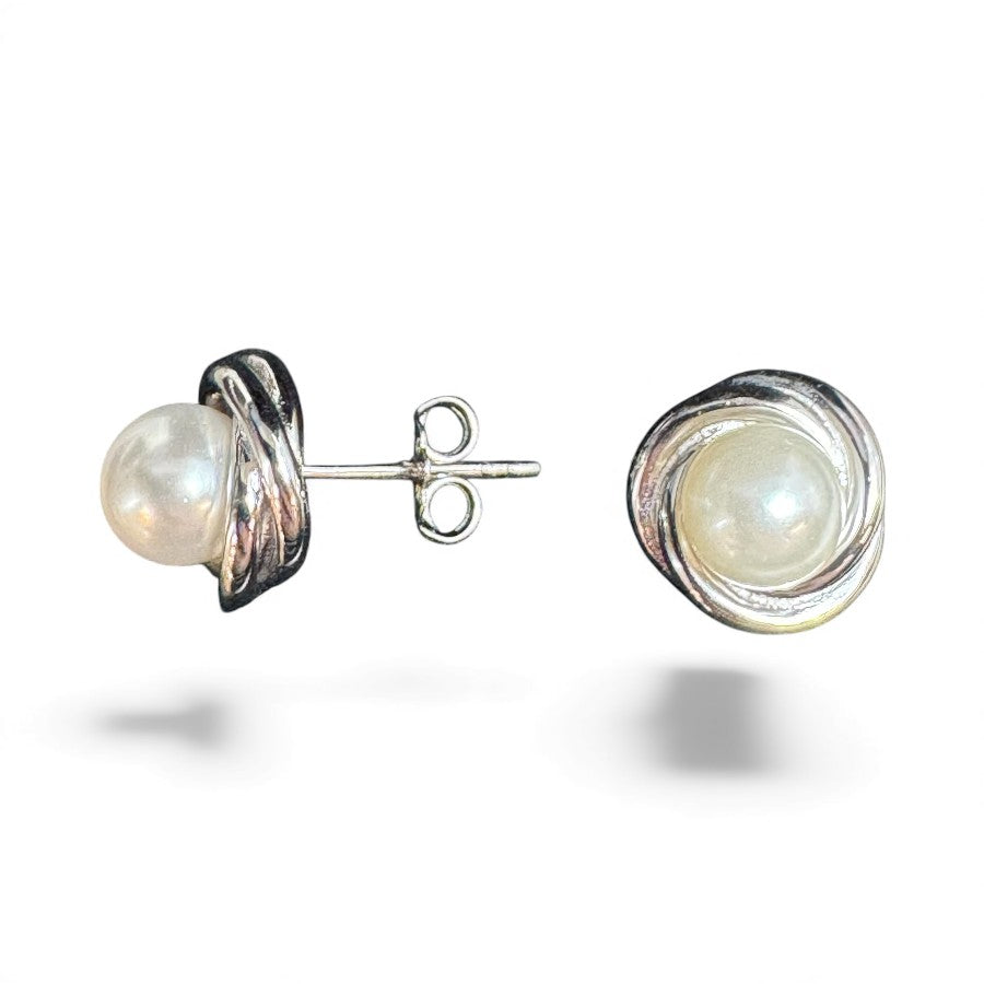 Sterling Silver Stud Pearl Earring ECZ7402