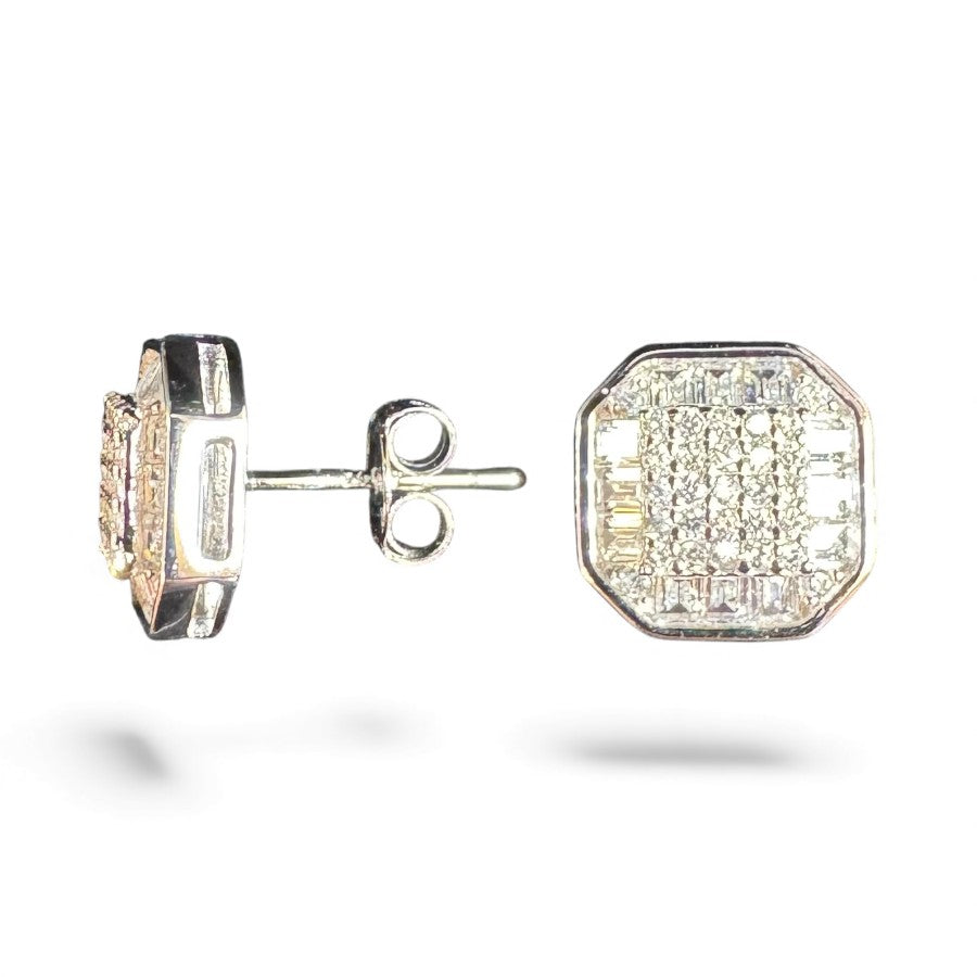 Sterling Silver Stud Earring CZ Stone ECZ9005
