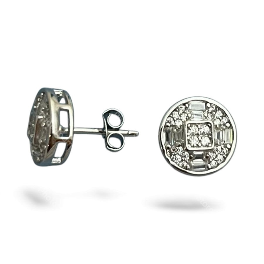 Sterling Silver Stud Earring CZ Stone ECZ9015