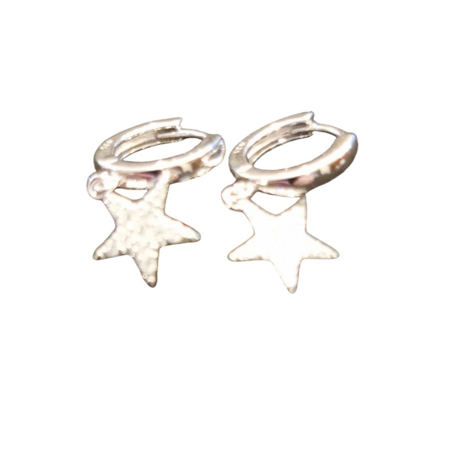 Sterling Silver Star Earring ECZ9102