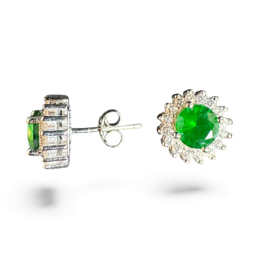 Sterling Silver Stud Earring CZ Stone ECZ9500