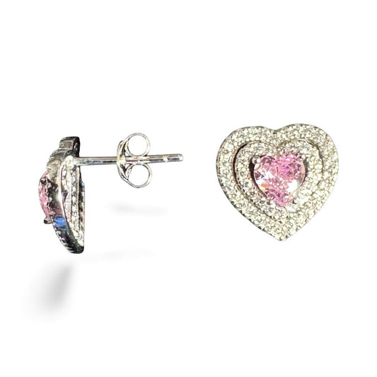 Sterling Silver Stud Earring CZ Stone ECZ9502