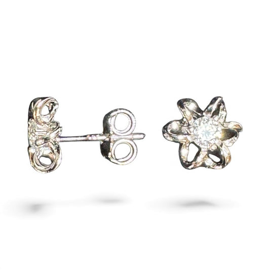 Sterling Silver Stud Earring CZ Stone ECZ9556
