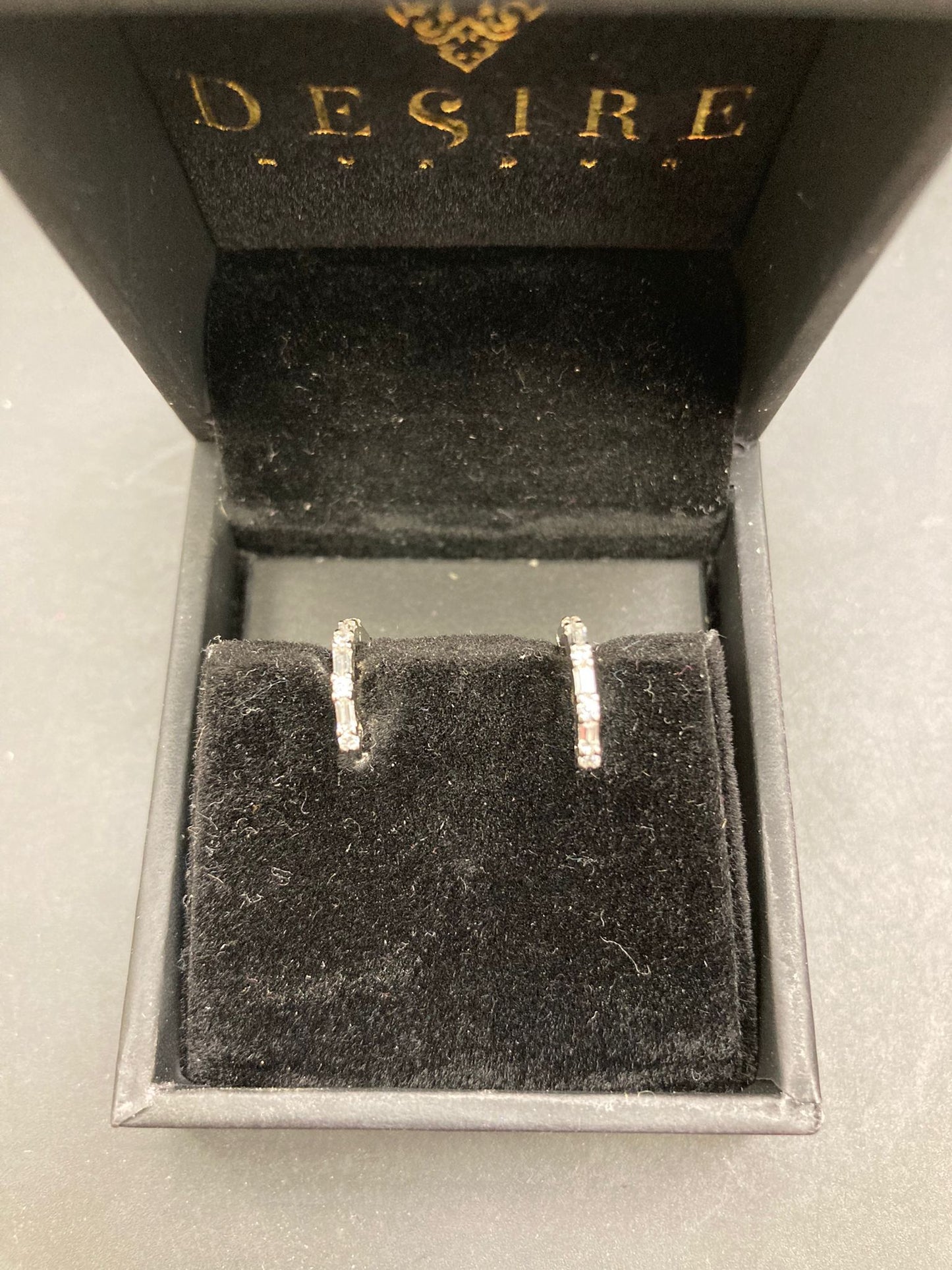 Sterling Silver Round Earring Gold Plated CZ Stone ECZ10212
