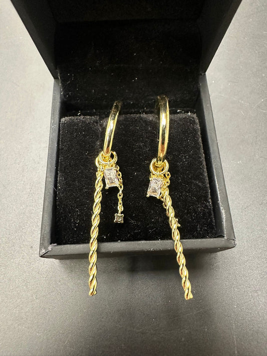 Sterling Silver Drop Earring CZ Stone ECZ9913