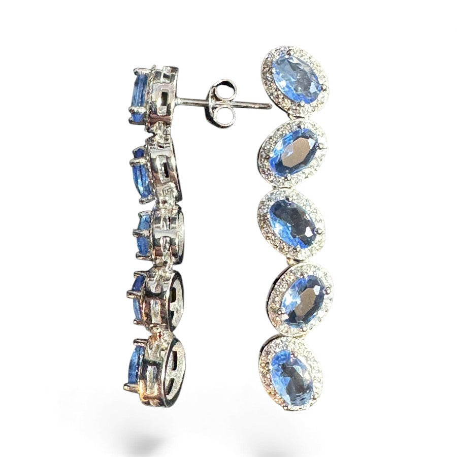 Sterling Silver Drop Earring CZ Stone ECZ9951