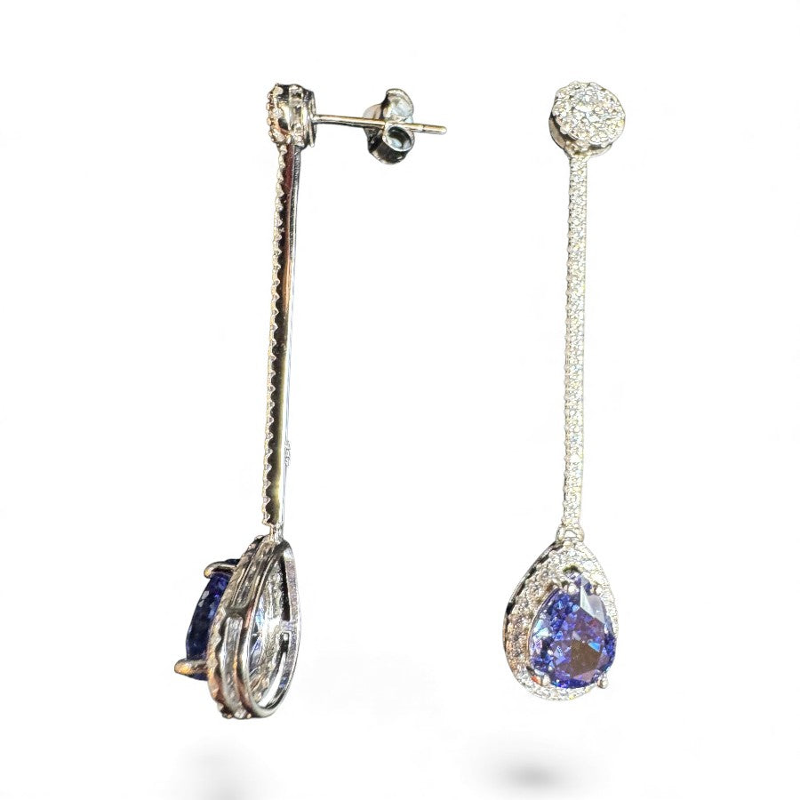 Sterling Silver Earring CZ Stone ECZA800
