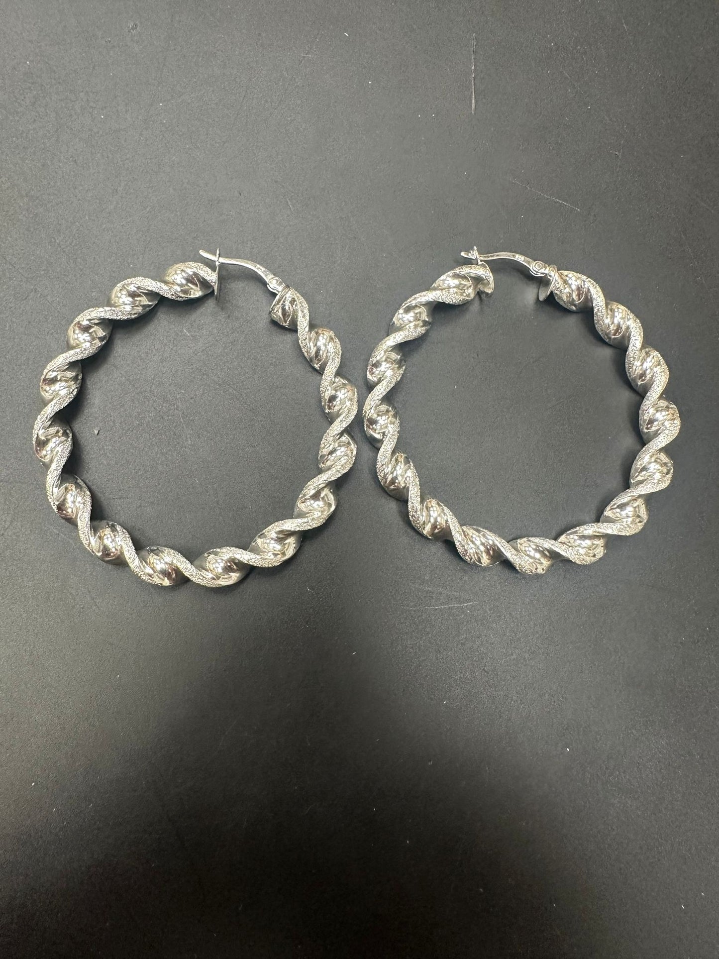 Sterling Silver Round Hoop Earring EP100106