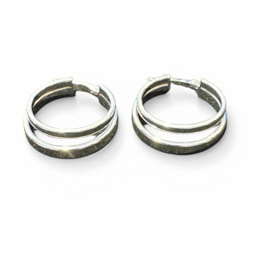 Sterling Silver Round Earring Plain EP100109