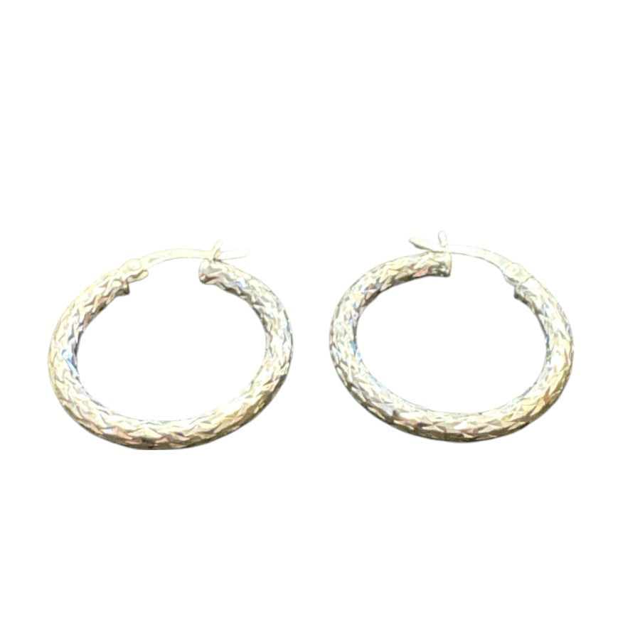 Sterling Silver Round Hoop Earring EP100114