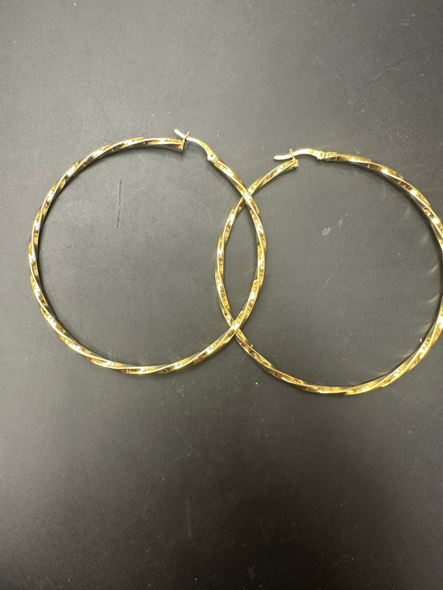 Sterling Silver Hoop Earring Gold Plated EP100123