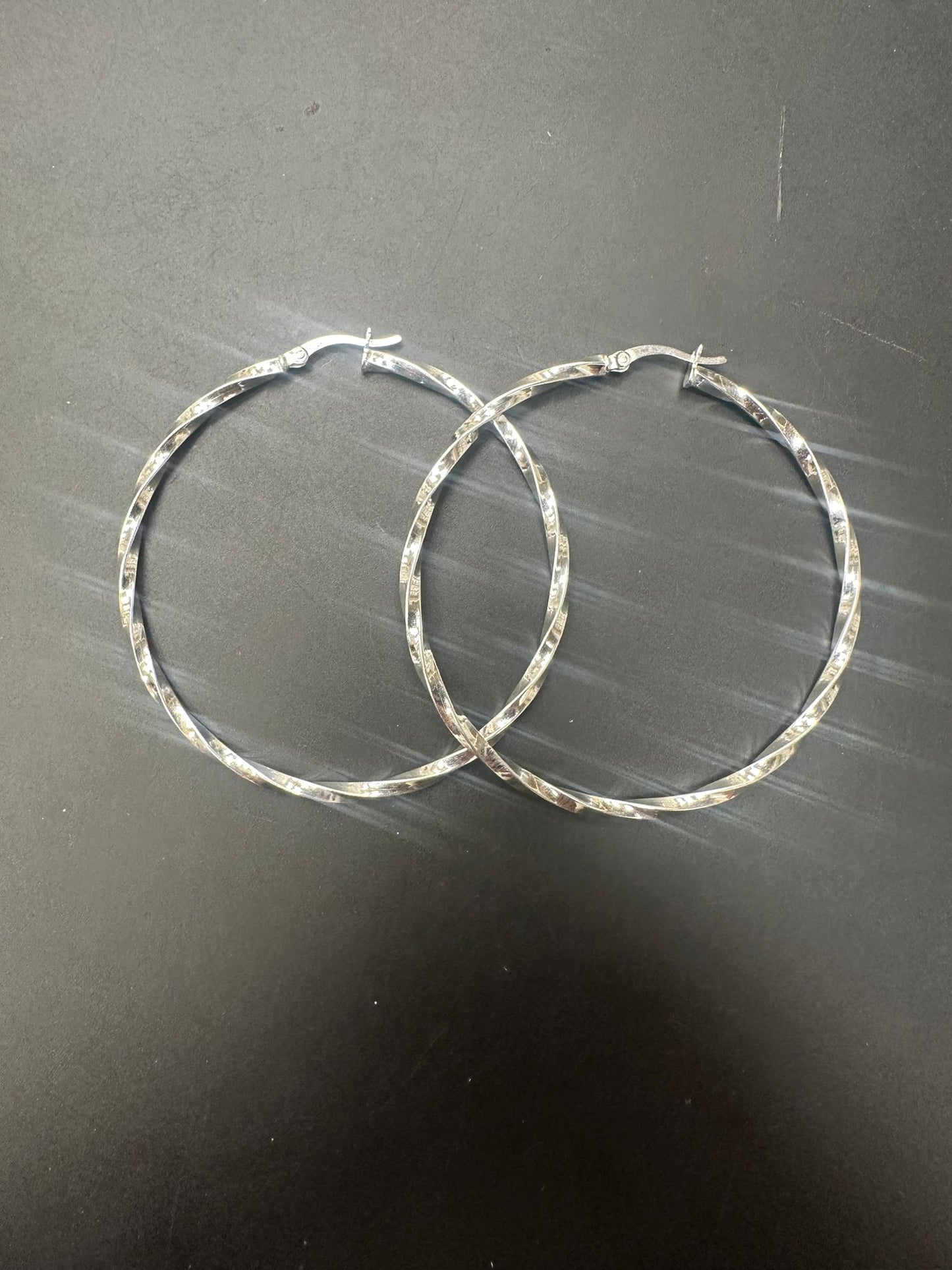 Sterling Silver Round Hoop Earring EP100124