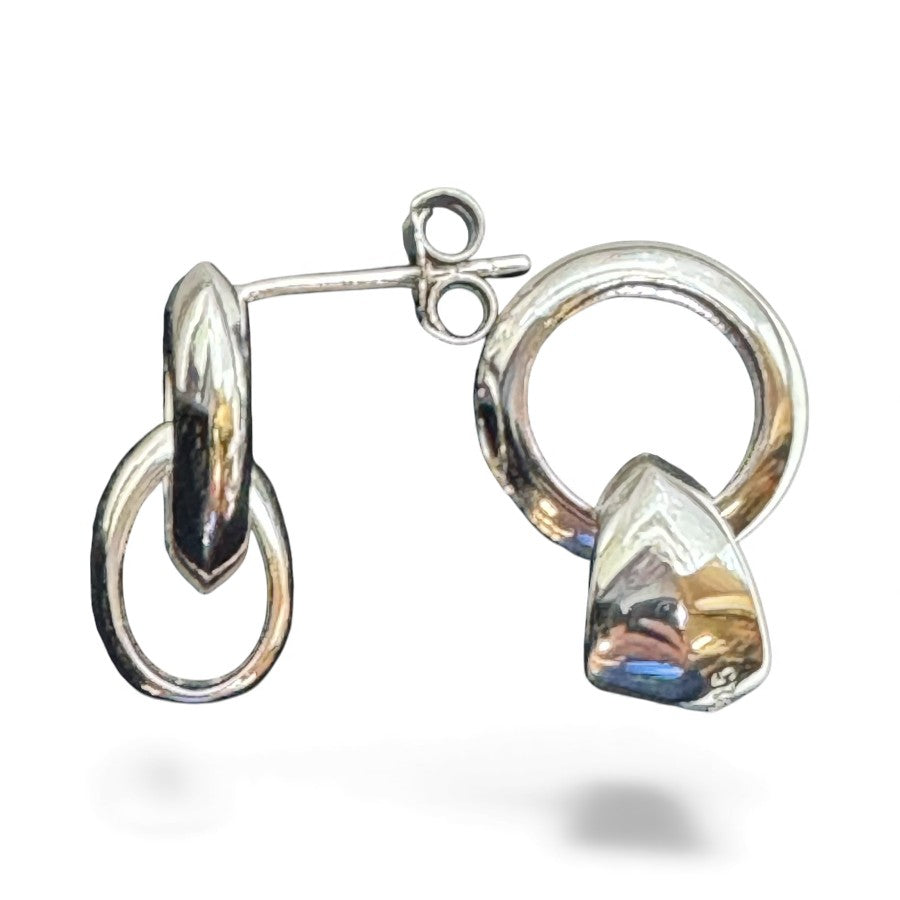 Sterling Silver Plain Stud Earring EP10050