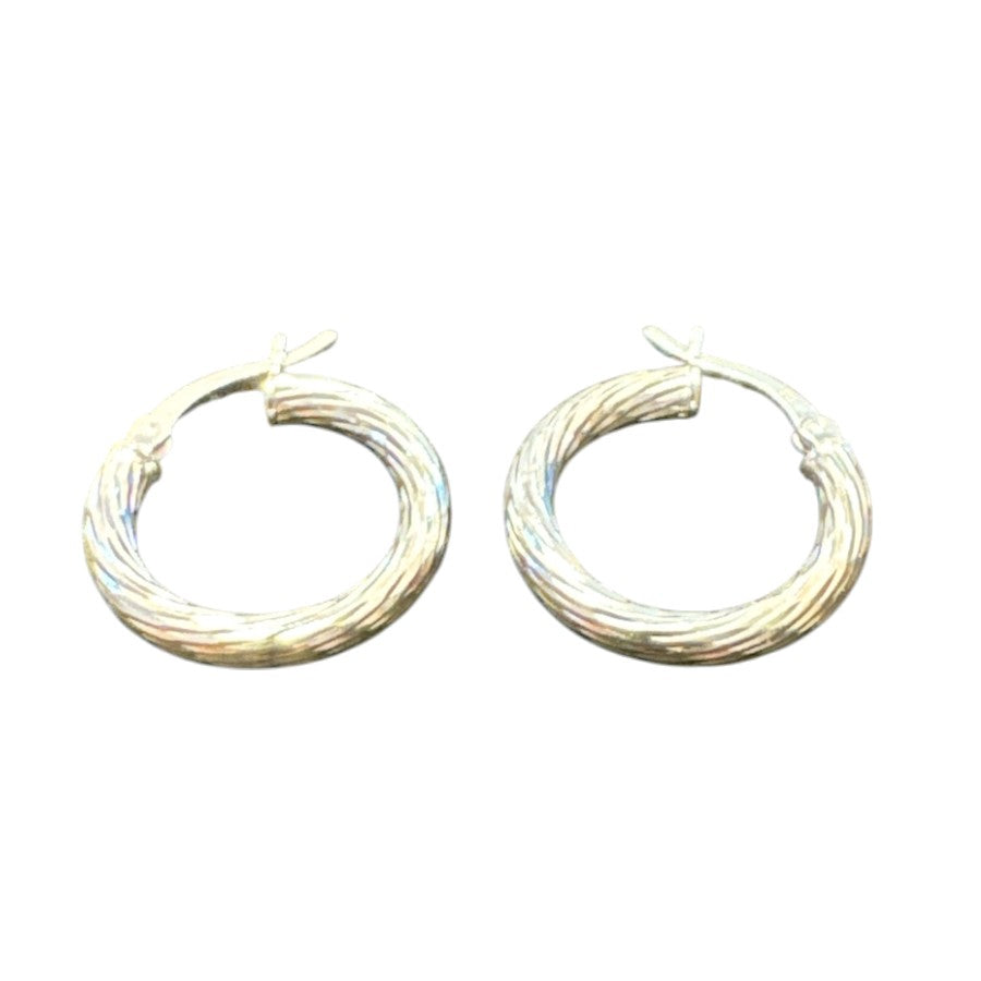Sterling Silver Round Hoop Earring EP10282