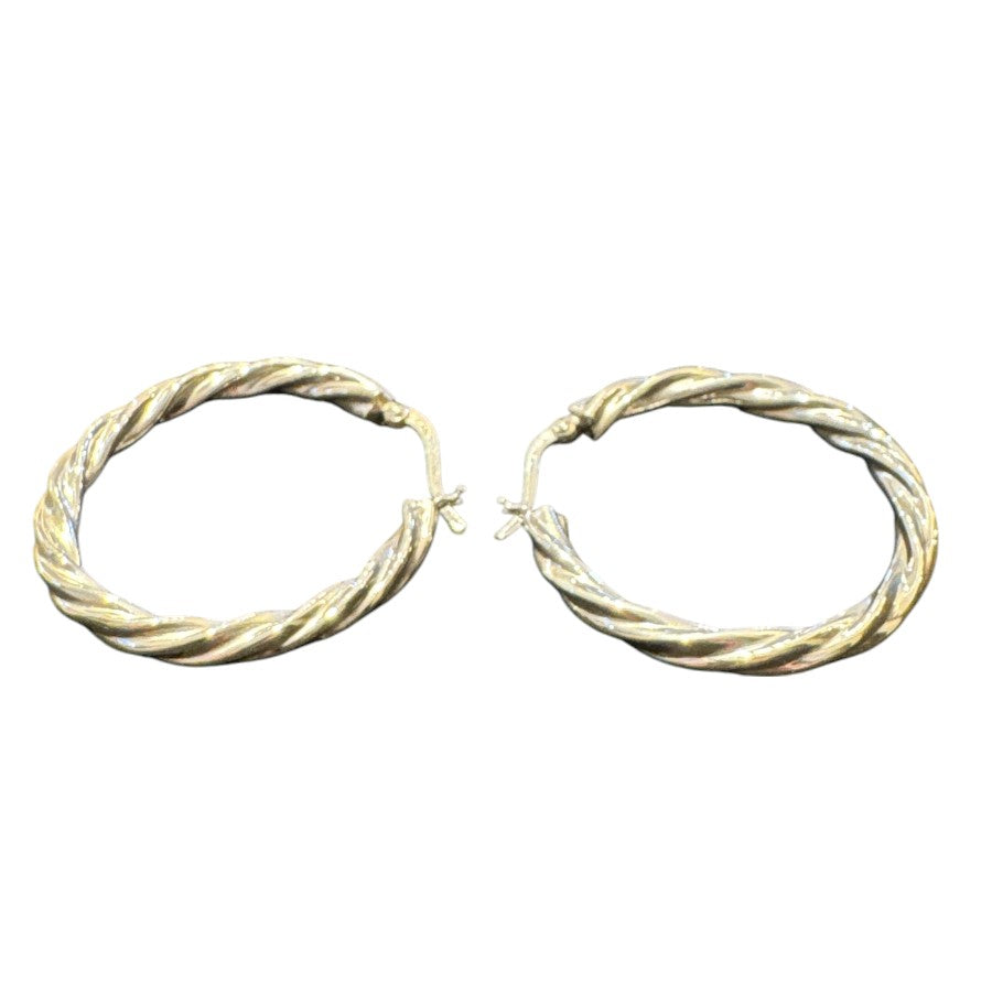 Sterling Silver Round Hoop Earring Plain EP117059