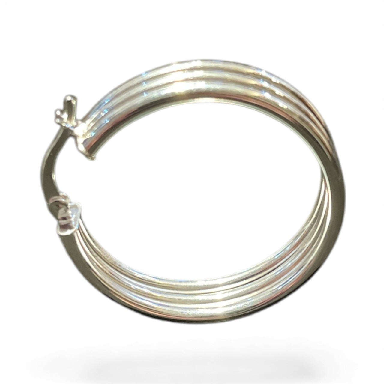 Sterling Silver Round Earring EP3343