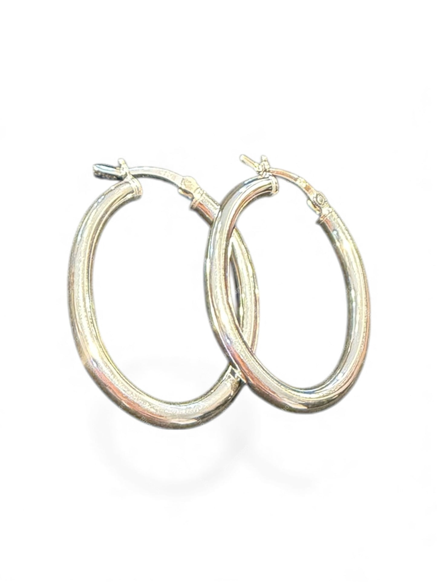 Sterling Silver Oval Earring EP3344