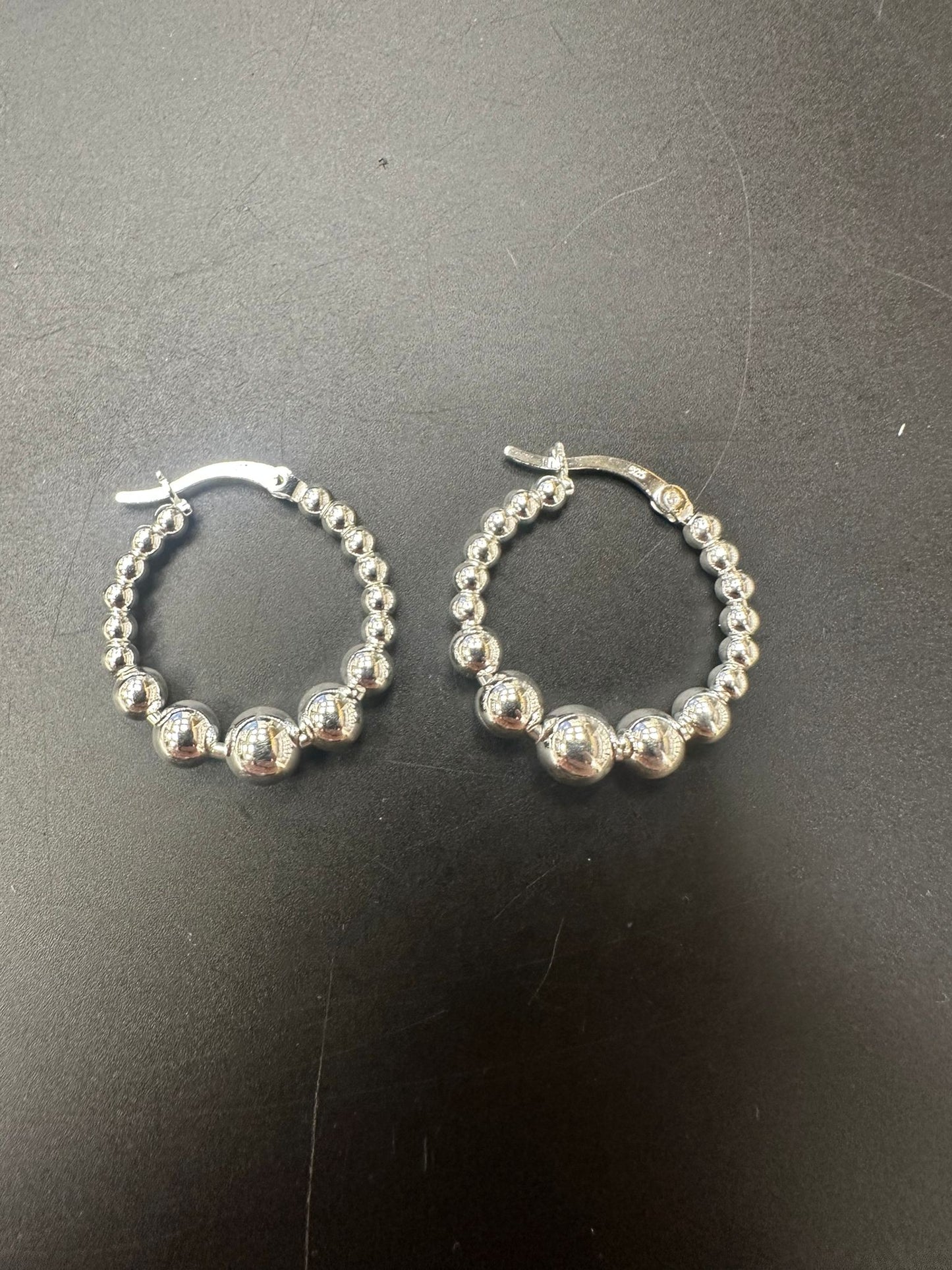 Sterling Silver Round Earring EP3372