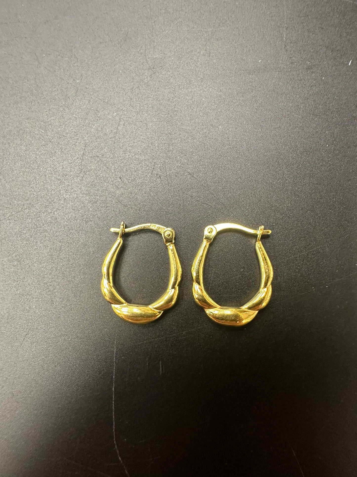 Sterling Silver Round Earring Gold Plated EP3373