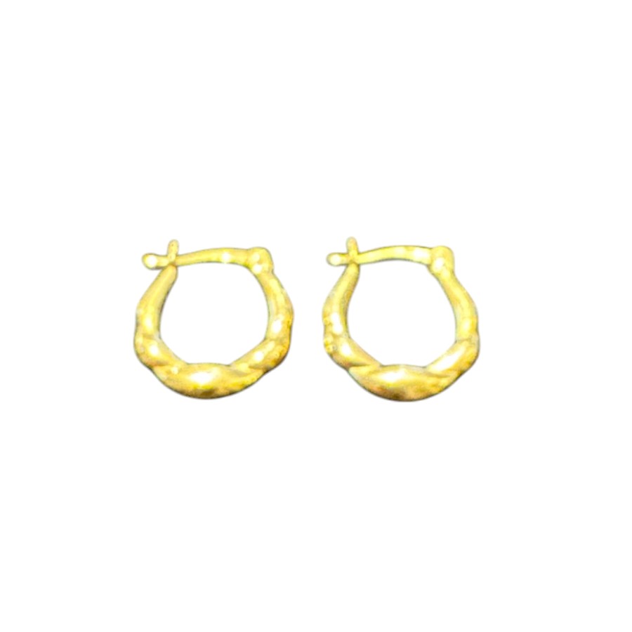 Sterling Silver Round Earring Gold Plated EP3373