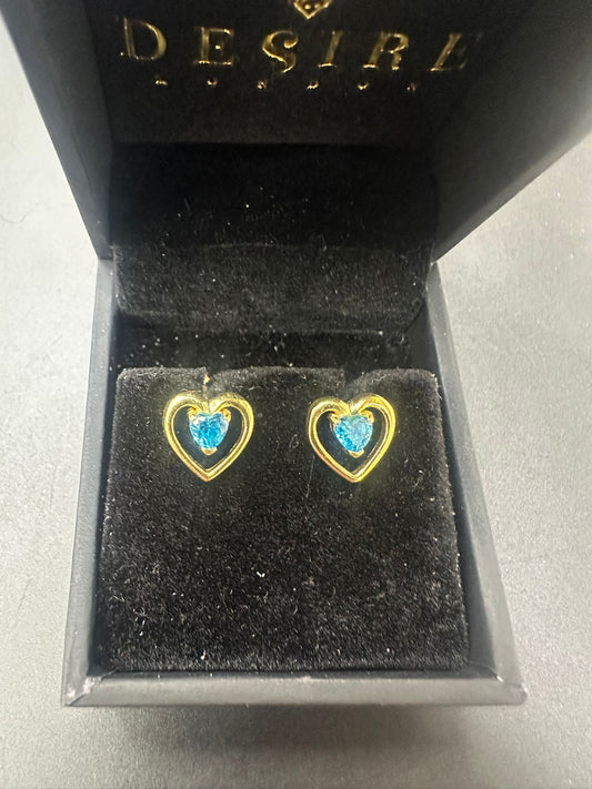 Sterling Silver Stud Earring Gold Plated EP3384