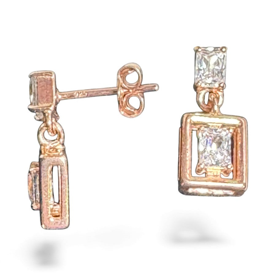 Sterling Silver Stud Earring Copper Plated EP3385