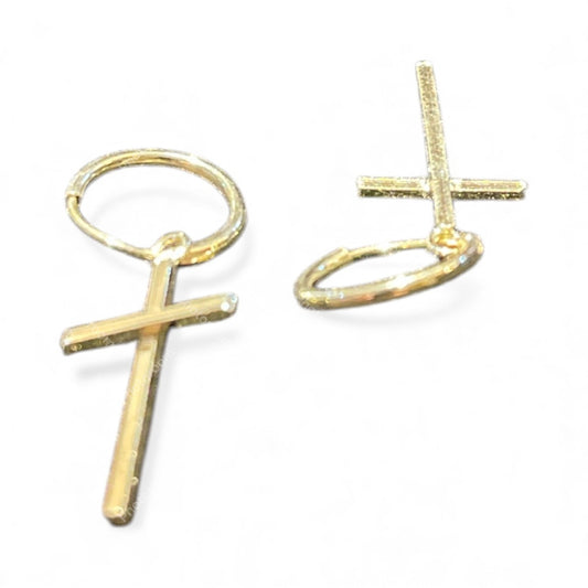 Sterling Silver Cross Earring Plain EP3393