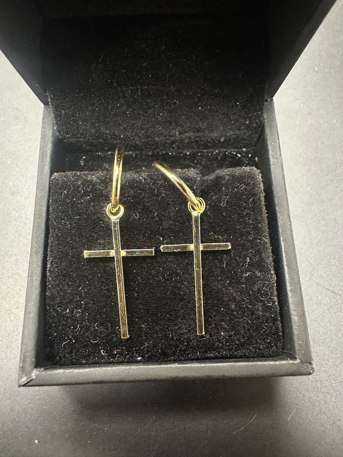 Sterling Silver Cross Earring Plain EP3394