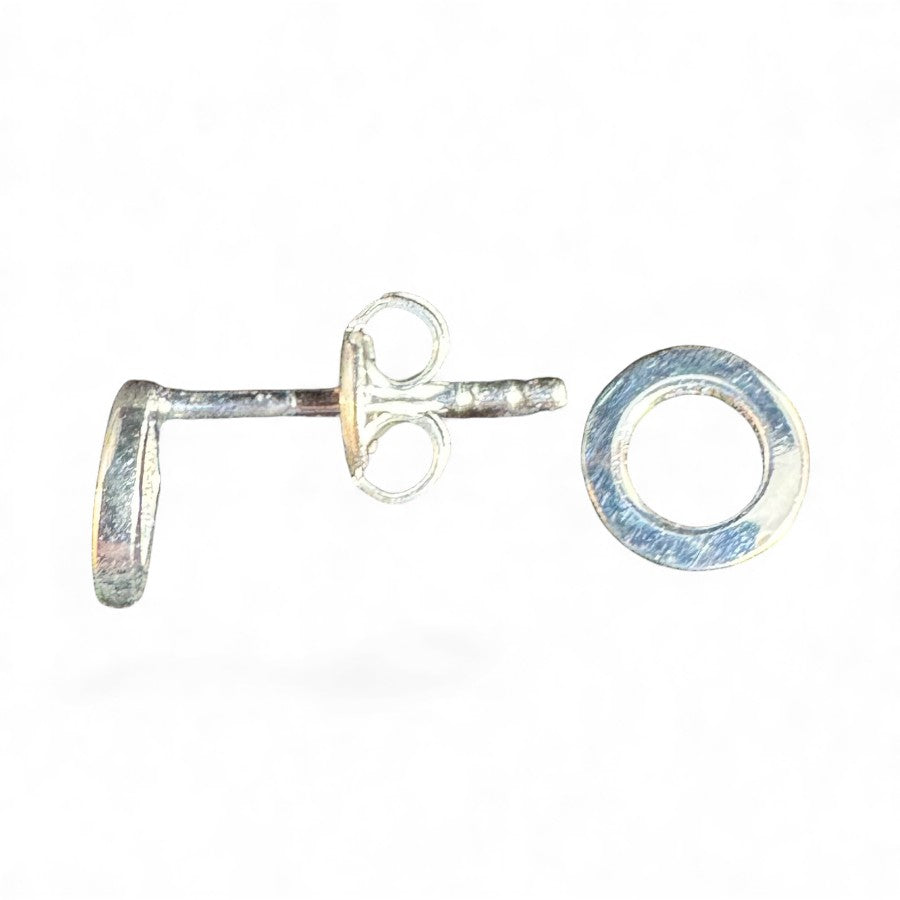 Sterling Silver Plain Stud Earring EP9105