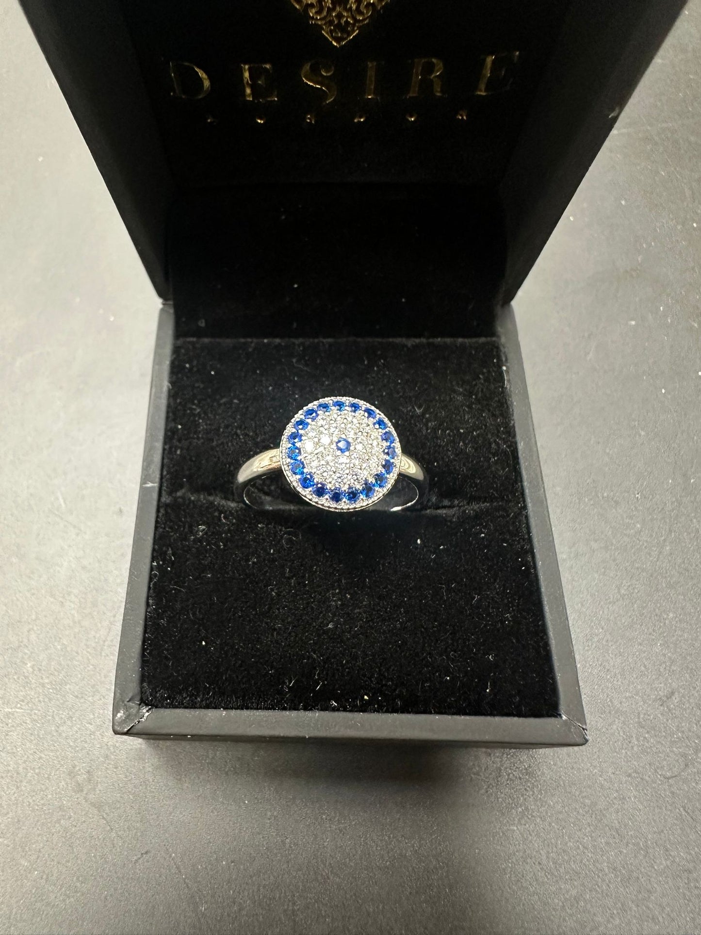 Sterling Silver Evil Eye Ring RCZ3312