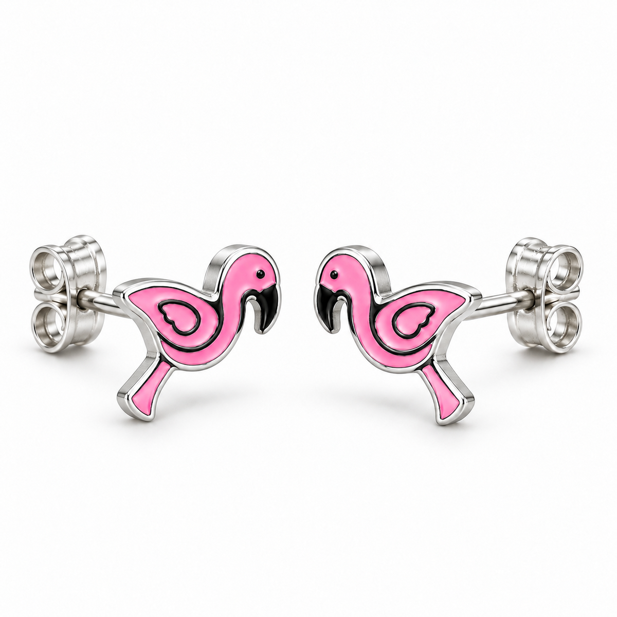 Sterling Silver Flamingo Stud Earring ECZ248449