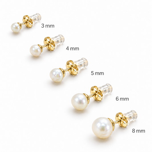 Sterling Silver Pearl Stud Earring ECZ260813