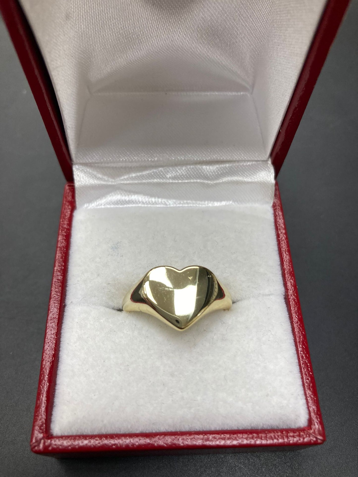 Sterling Silver Heart Shape Signet Ring SGN03