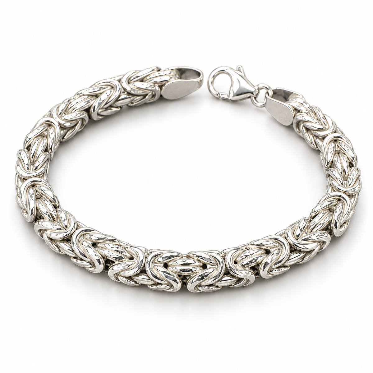 Sterling Silver 8" King Bracelet BCZ698