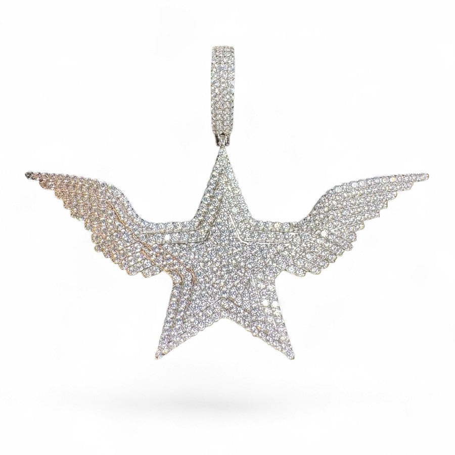 Sterling Silver Star Pendant CZ Stone MPCZ10052
