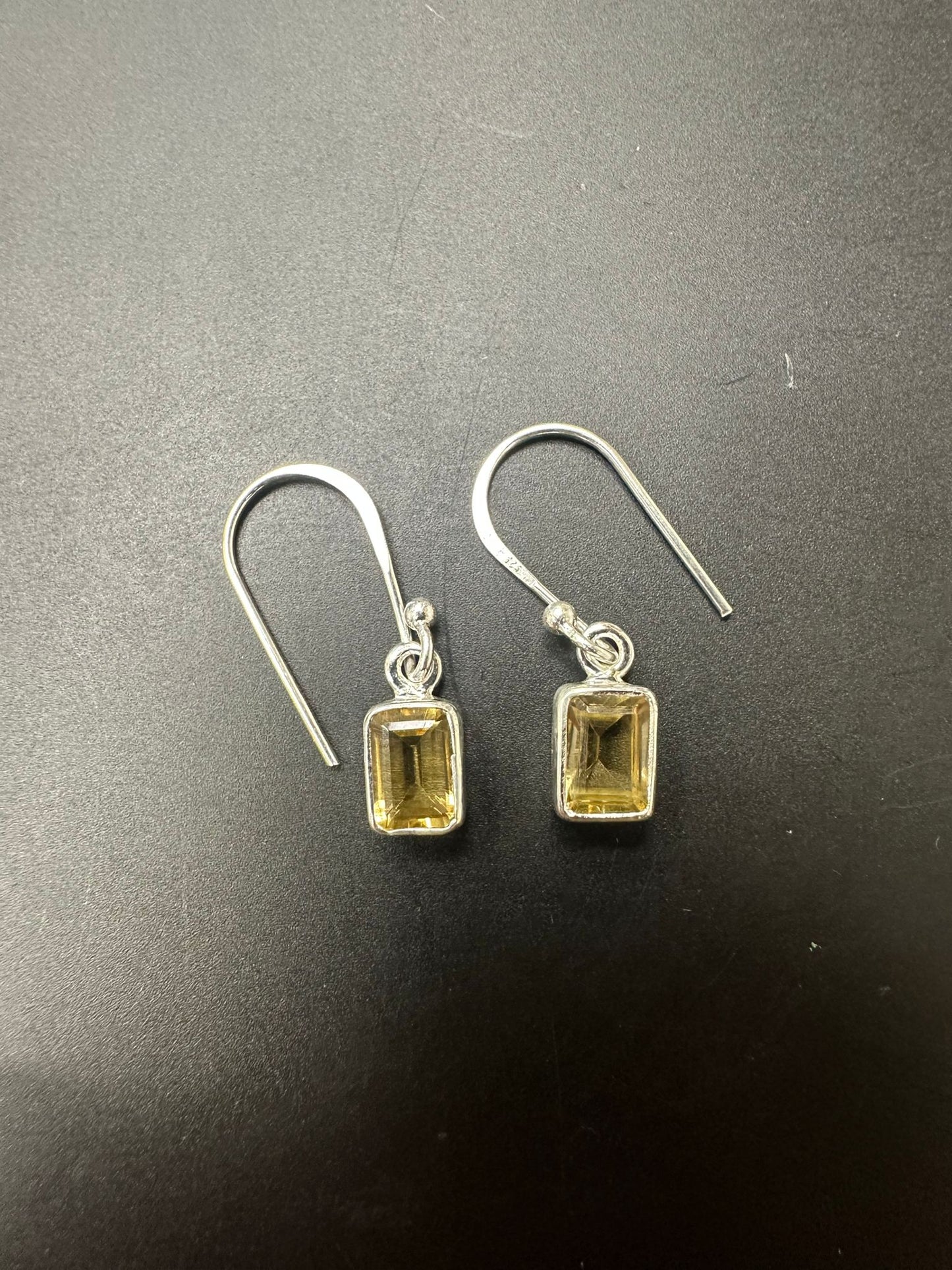 Sterling Silver Earring Citrine Stone MPCZ3327