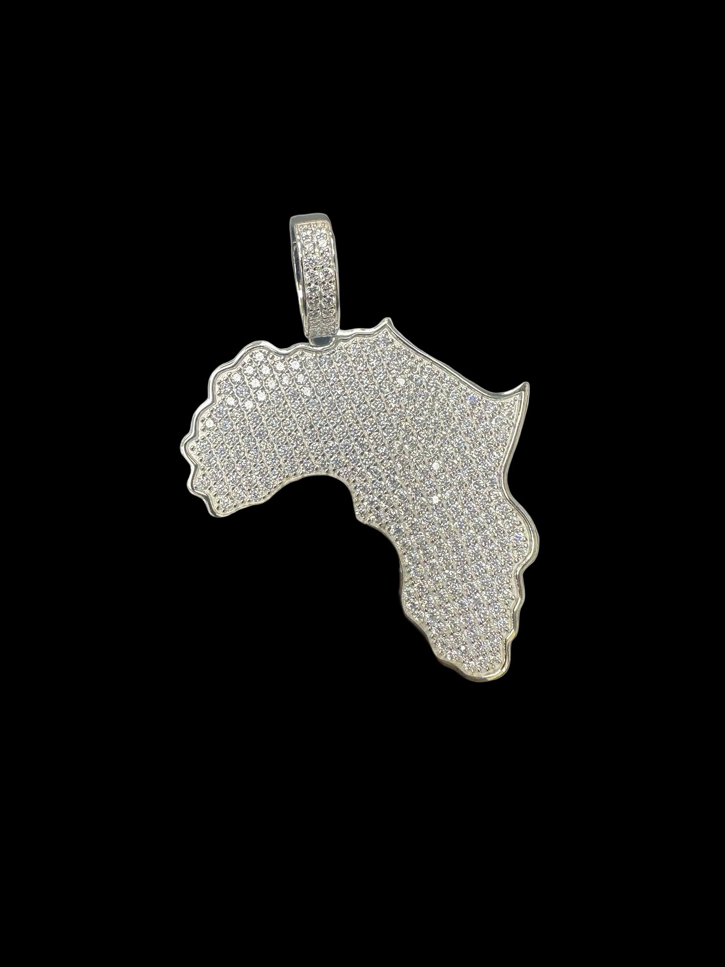 Sterling Silver African Pendant CZ Stone MPCZ3377