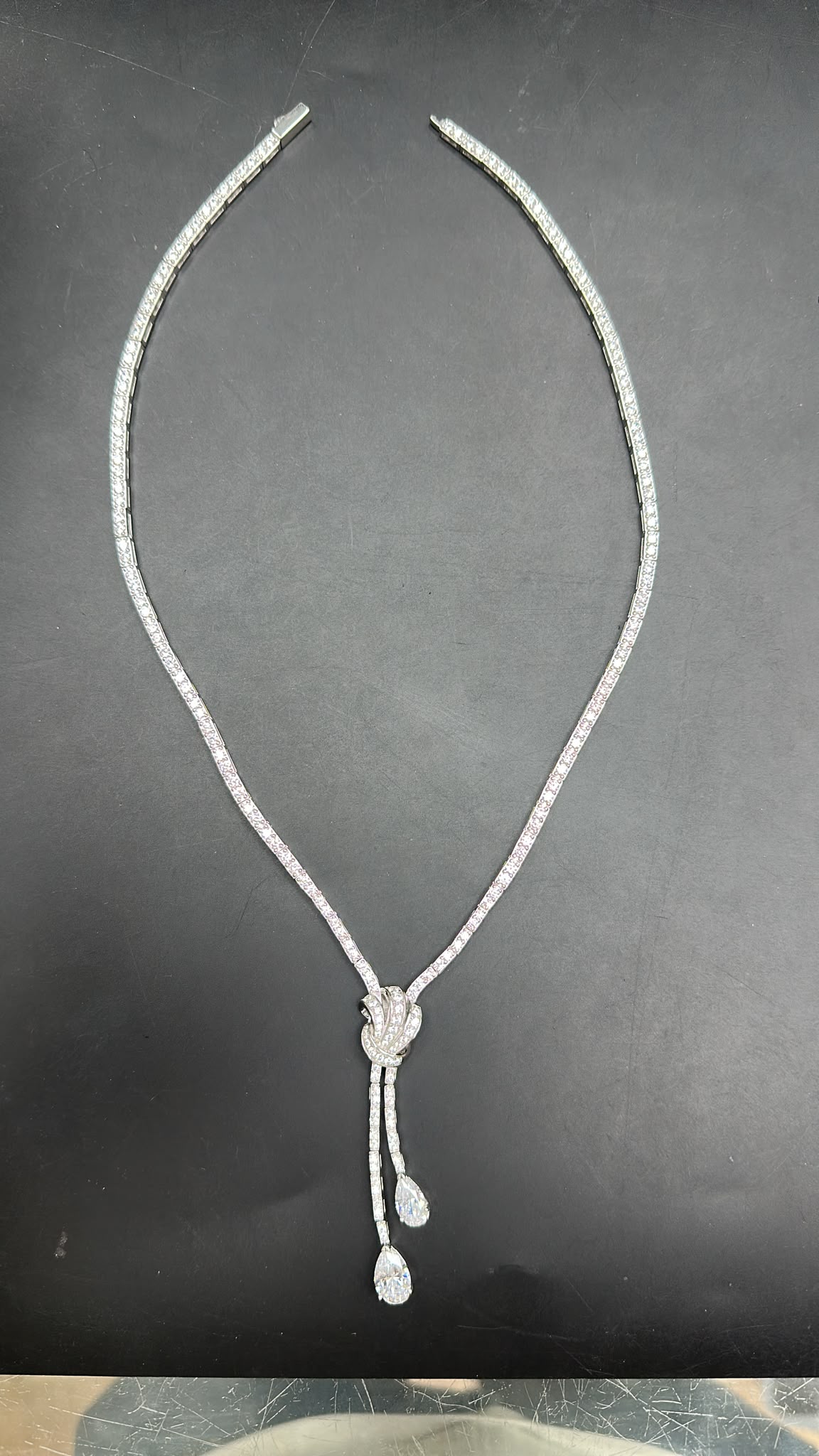 Sterling Silver Cz Necklace NCZ0748 featuring a stunning design with sparkling CZ stones.