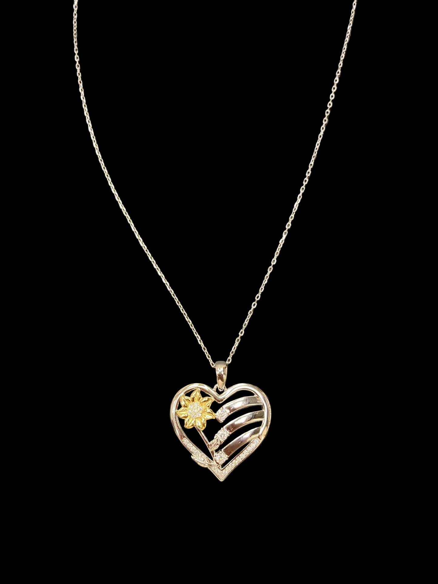 Sterling Silver Necklace CZ Stone NCZ100156