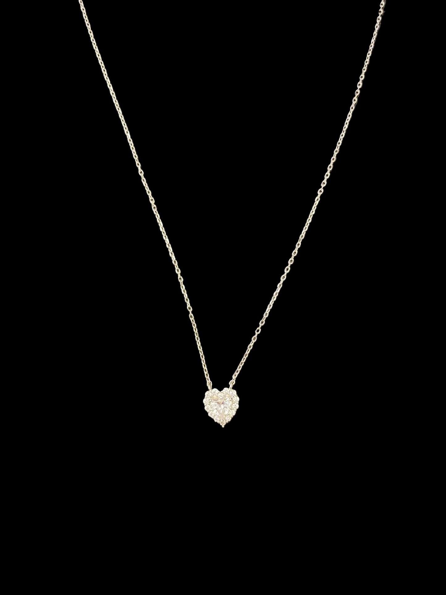 Sterling Silver Heart Shape Necklace NCZ10021