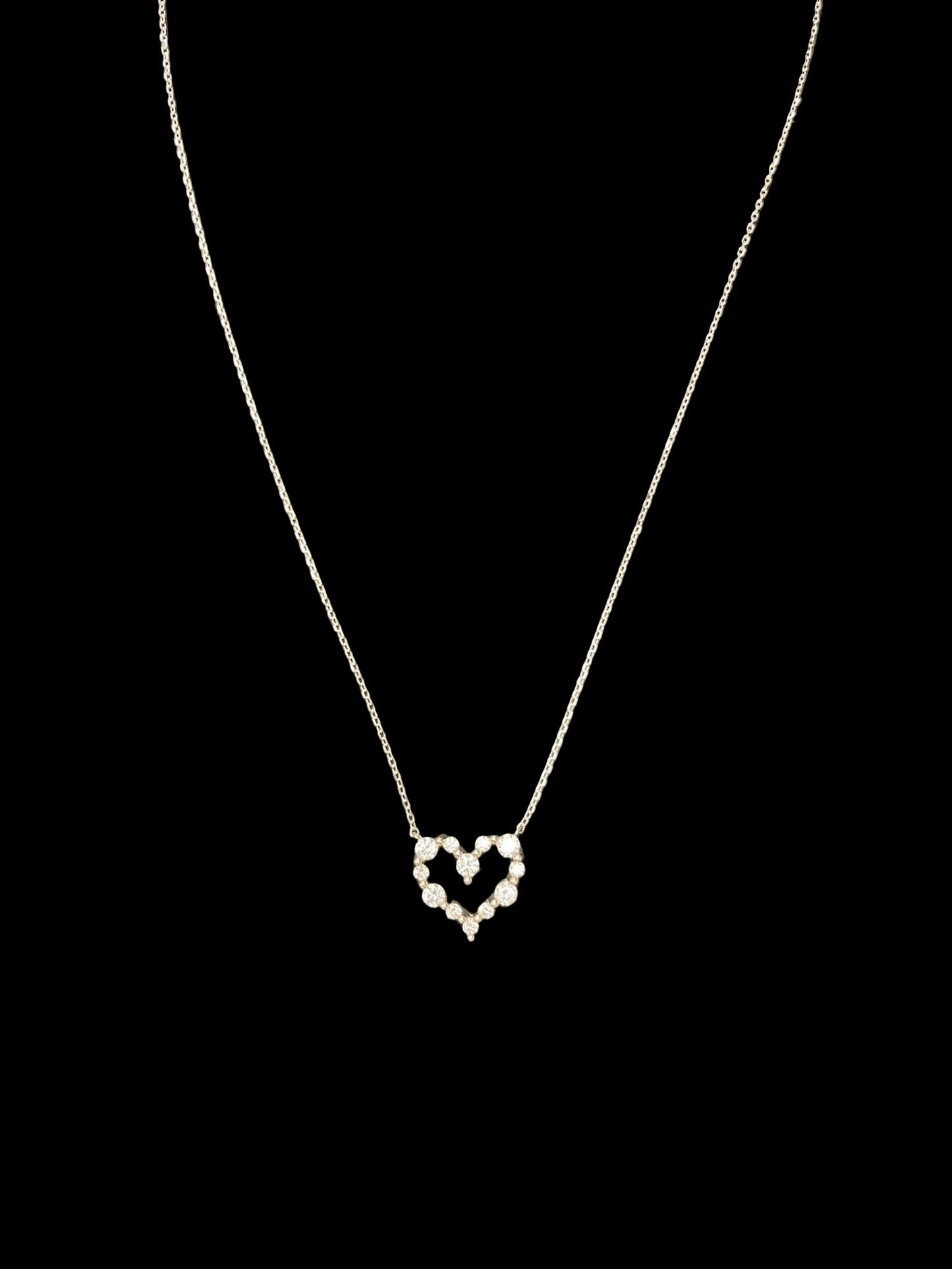 Sterling Silver Heart Shape Necklace NCZ220S