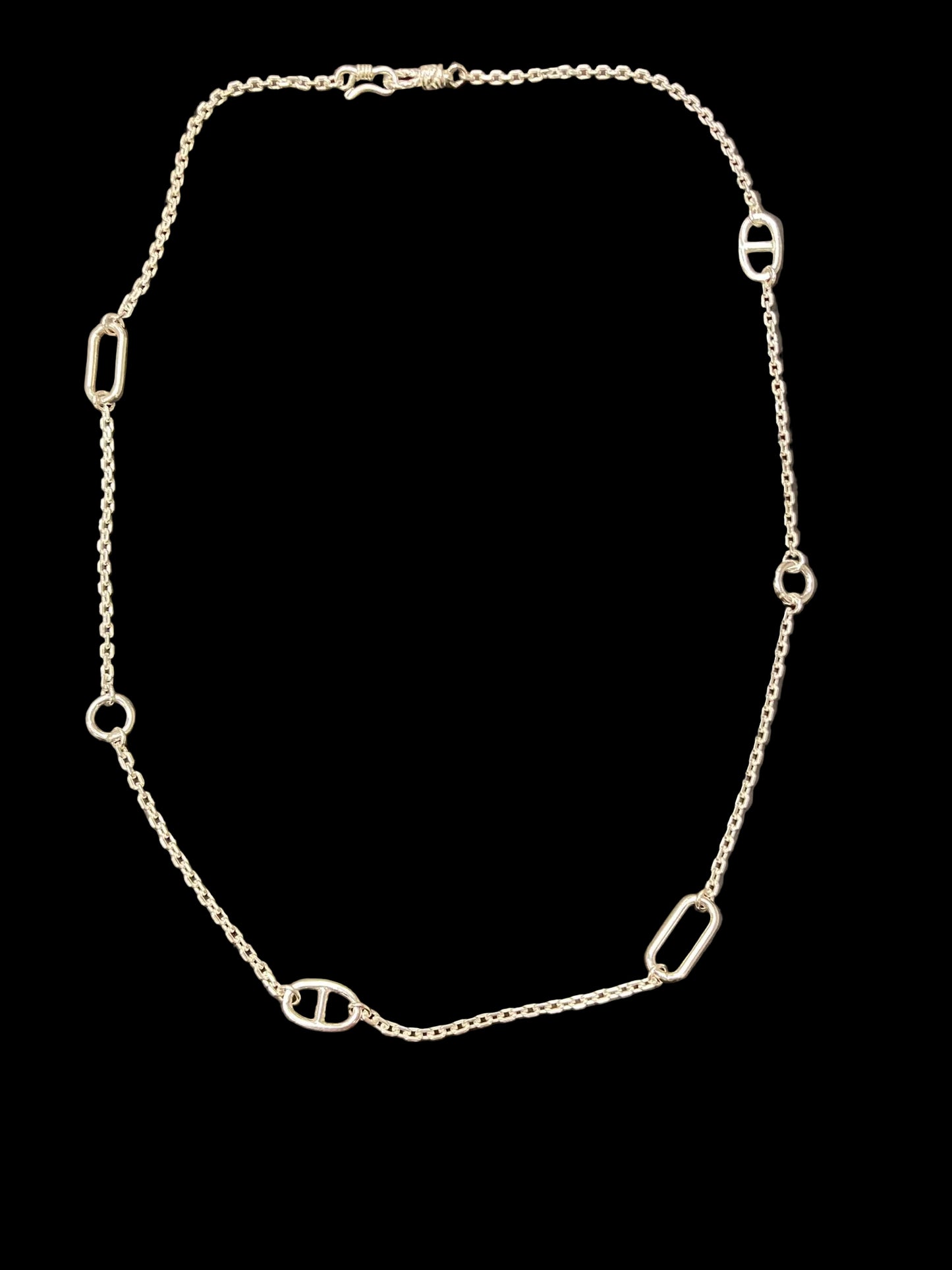 Sterling Silver Plain Necklace NCZ3311