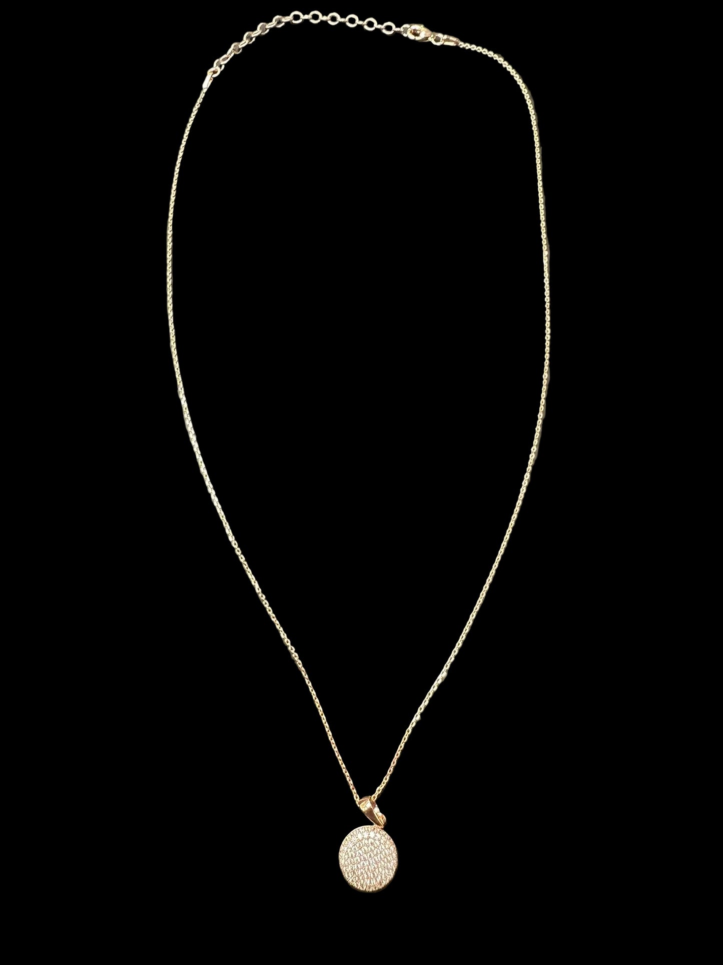 Sterling Silver Necklace Rose Plated NCZ414
