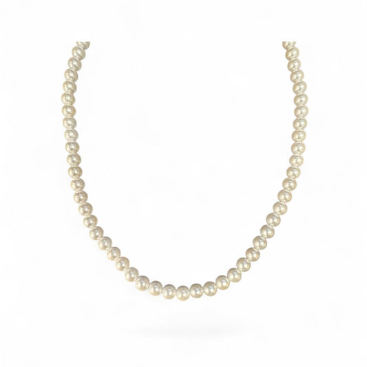 Sterling Silver Pearl Necklace NPRL500