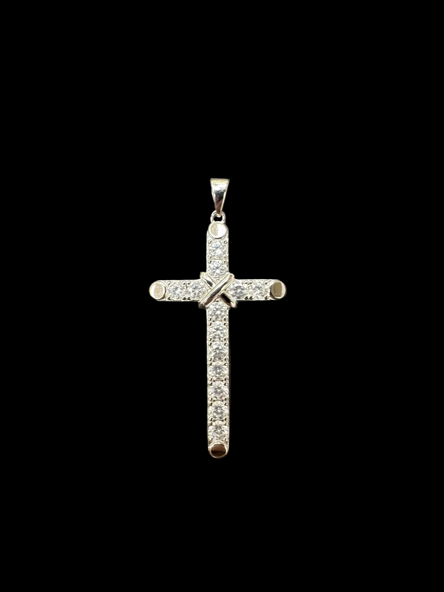 Sterling Silver Cross Pendant CZ Stone PCZ0551001