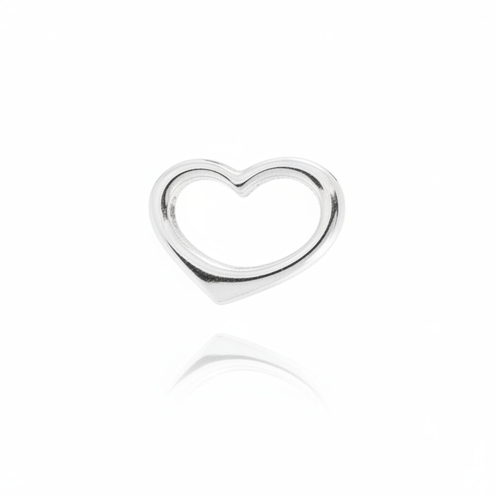 Sterling Silver Plain Open Heart Pendant PP010010130, a beautiful sterling silver open heart pendant, 16 mm.