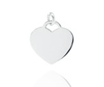 Sterling Silver Plain Heart Pendant PP010500021, 26x30 mm, featuring a sterling silver heart pendant design.